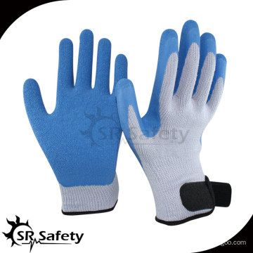 SRSAFETY 10G strickte Polycotton mit Latexbeschichtung super sichere Handschuhe